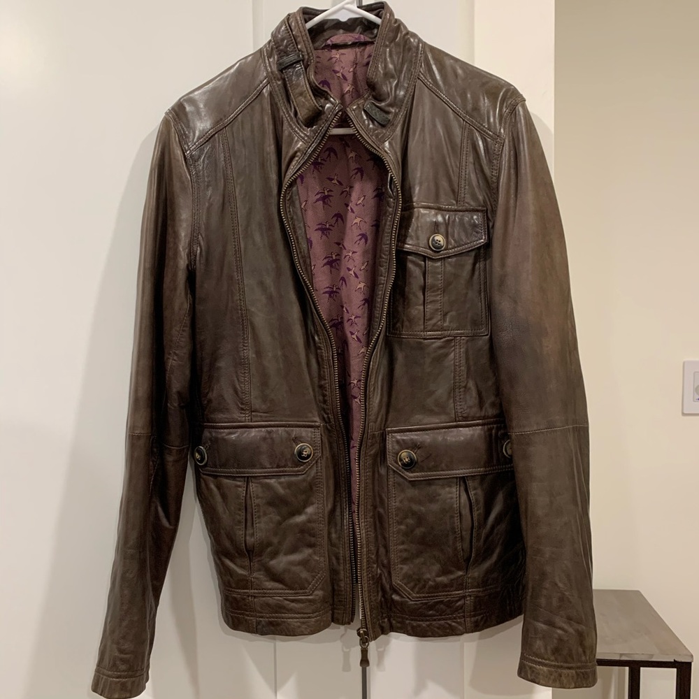 Men Leather jacket Ted Baker (size 2)